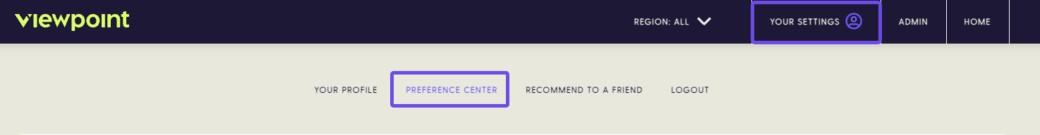 Navigate to Preferences page